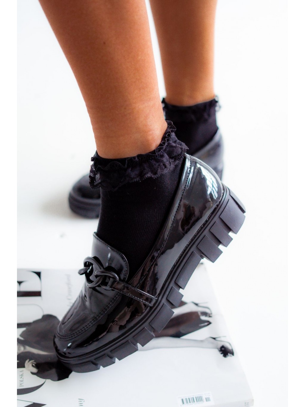 MILENA - dámske ponožky s krajkou