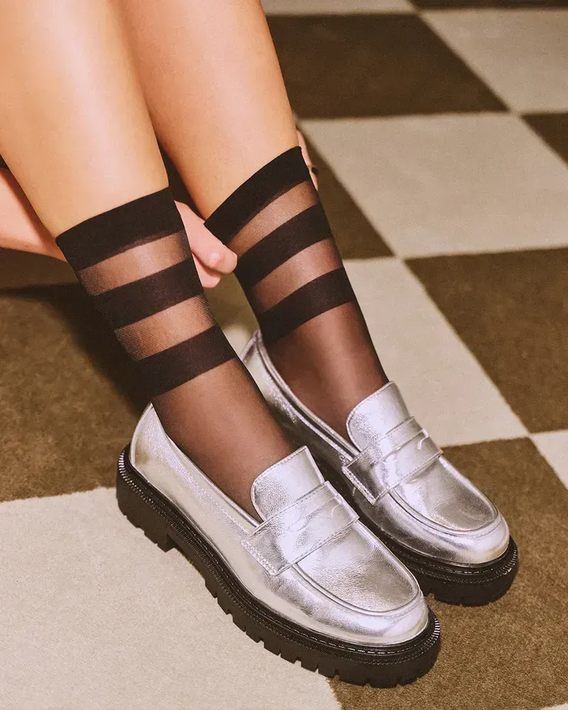 CARI - vzorované silonkové ponožky