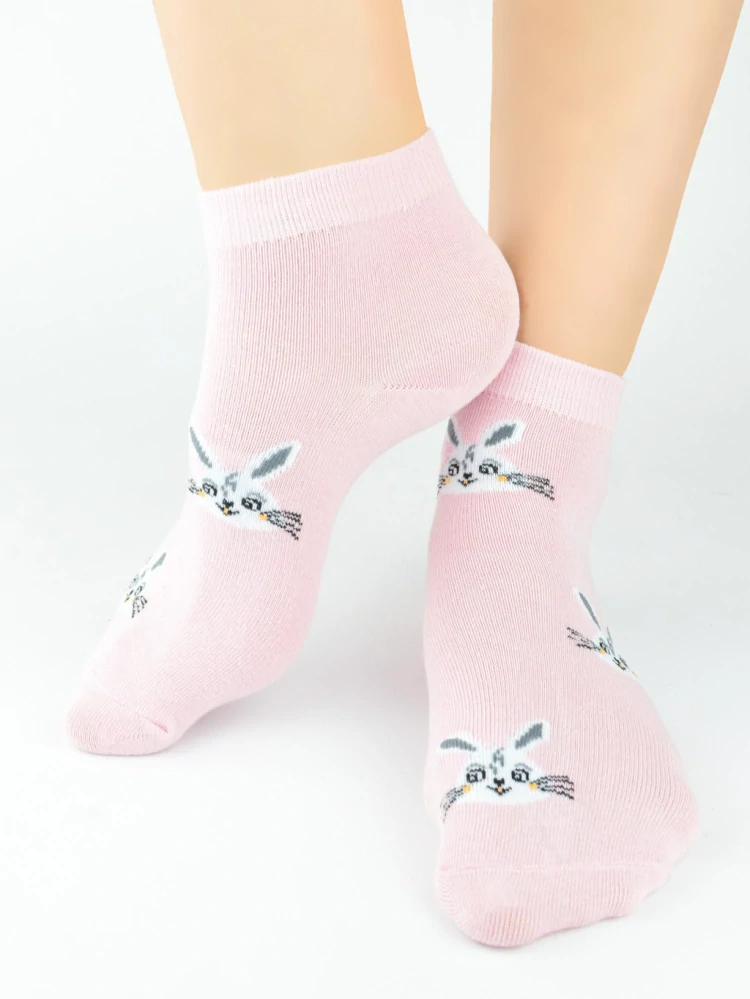 Polovysoké detské bavlnené vzorované ponožky