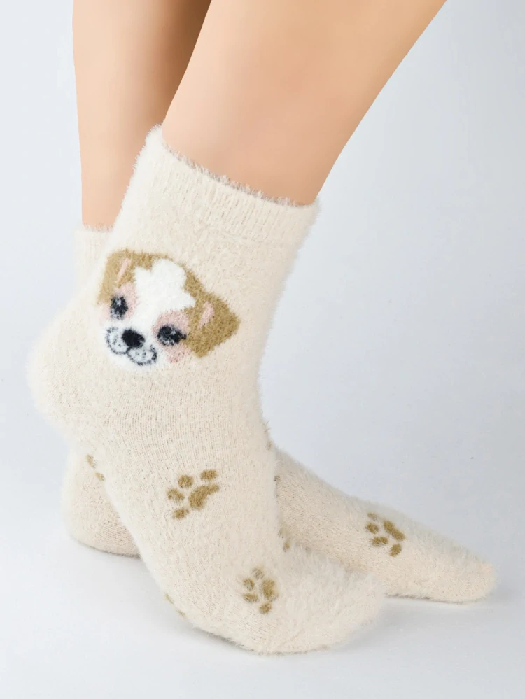 Dámske chlpaté ponožky SP023