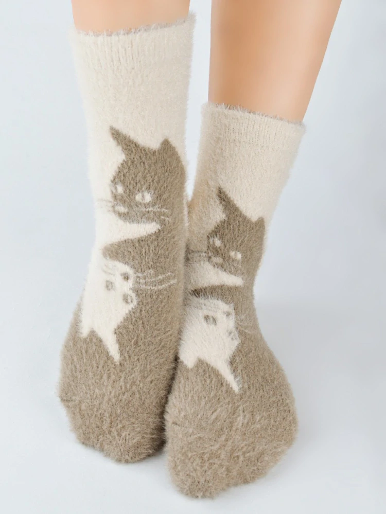 Dámske chlpaté ponožky SP022