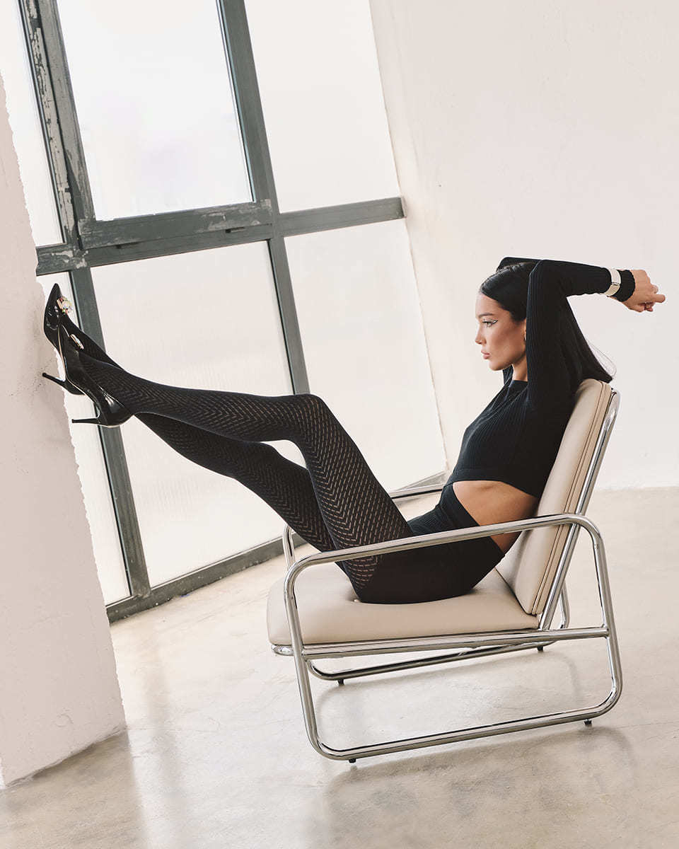 GABRIELLA - ANETT dámske vzorované 80 DEN pančuchové nahavice