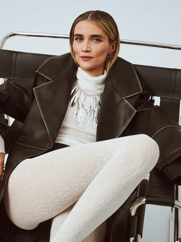 PRYMA - dámske hrubé vzorované pan. nohavice 60 den