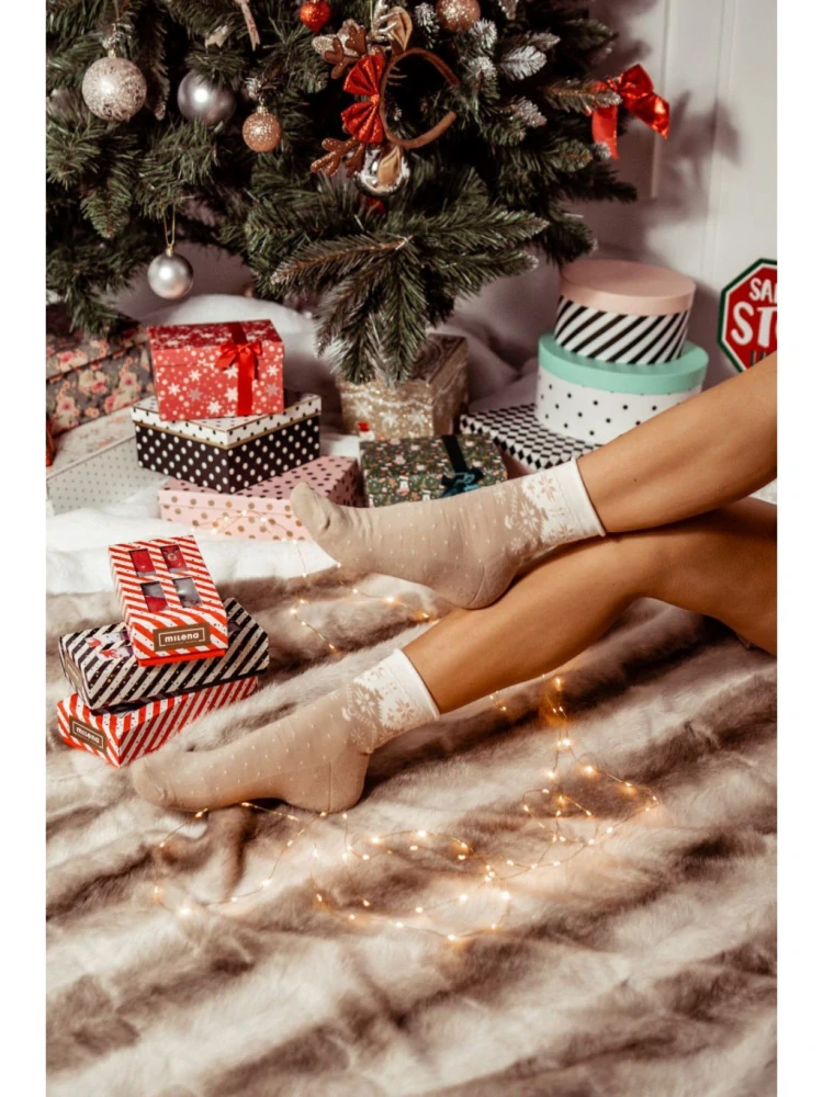 Vzorované ponožky UNIQUE - polofroté 