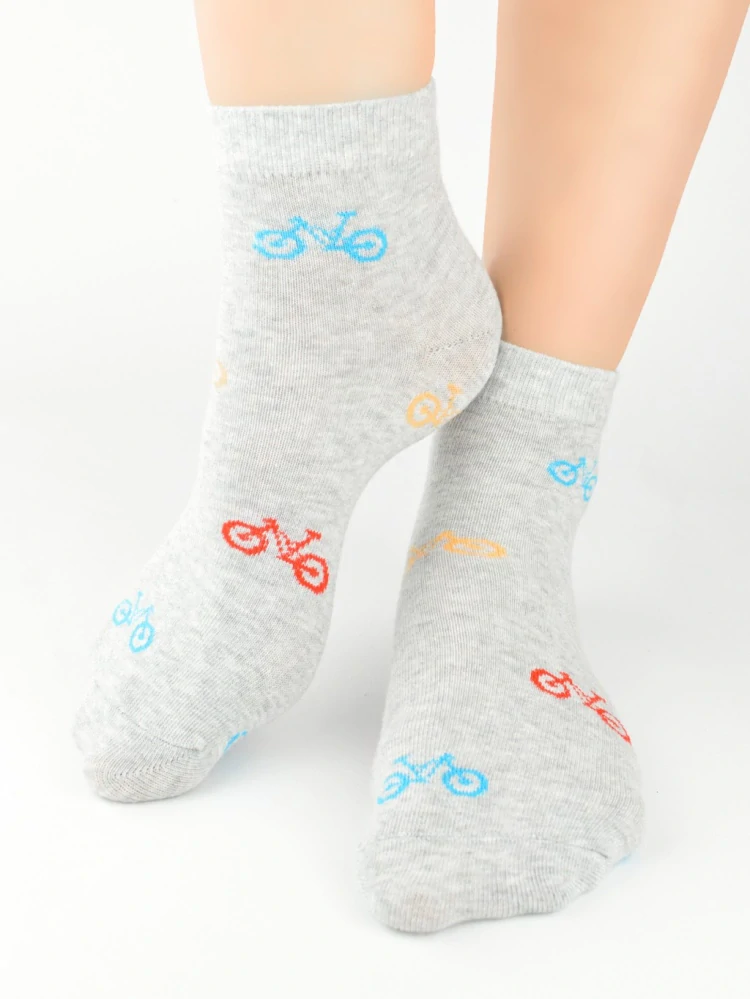 Polovysoké detské bavlnené vzorované ponožky