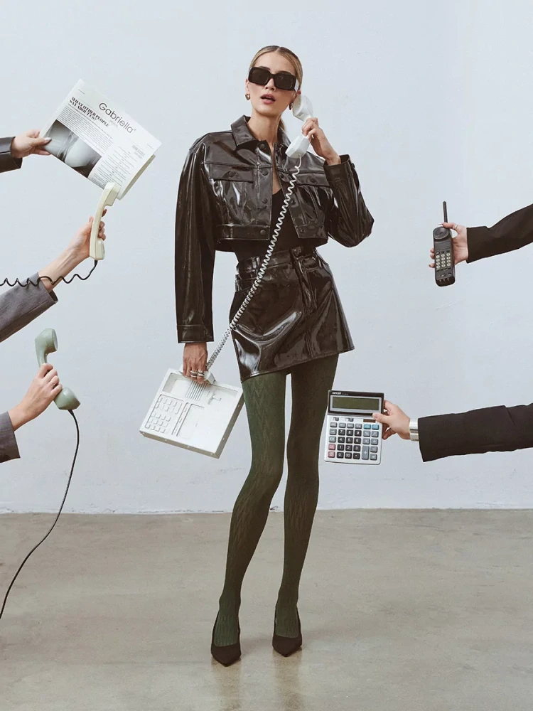 REYNA - dámske hrubé vzorované pan.nohavice 60 DEN 