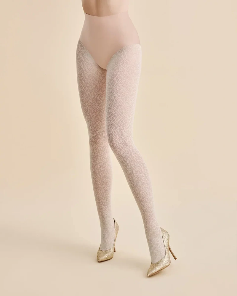 PRYMA - dámske hrubé vzorované pan. nohavice 60 den