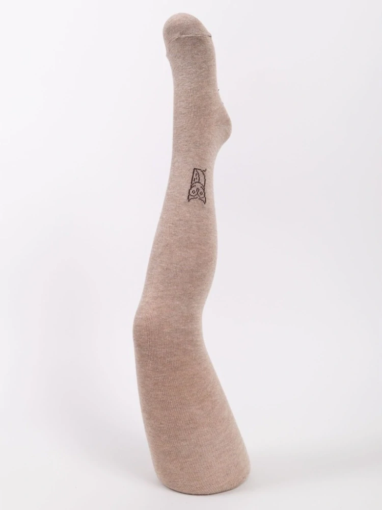 Dievčenské bavlnené vzorované pančuchové nohavice