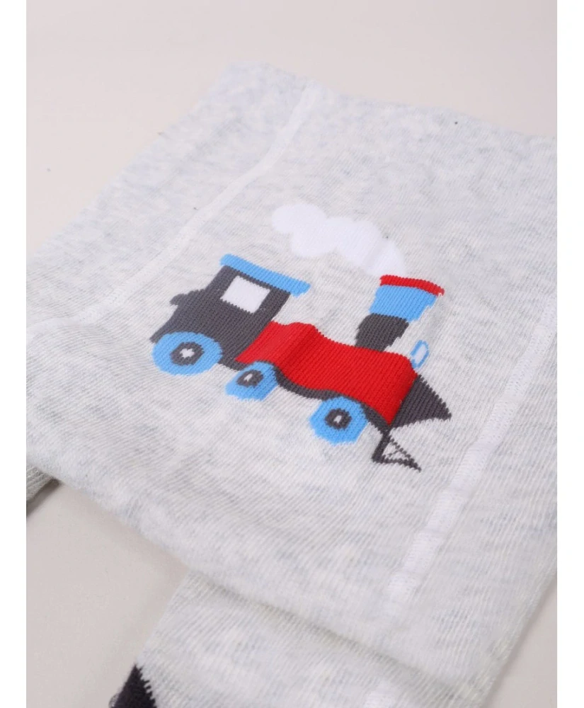 Detské bavlnené vzorované pančuchové nohavice s ABS