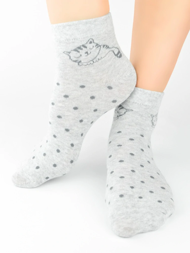 Polovysoké detské bavlnené vzorované ponožky