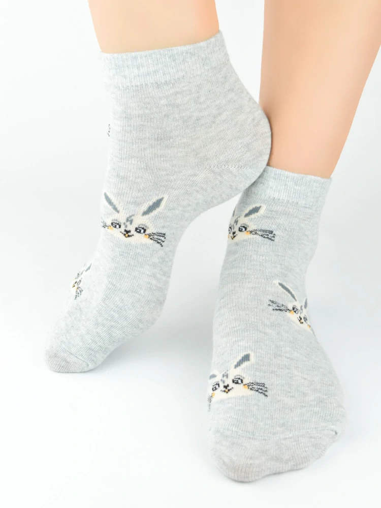 Polovysoké detské bavlnené vzorované ponožky