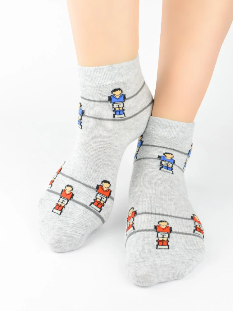 Polovysoké detské bavlnené vzorované ponožky