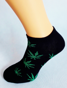 Vzorované členkové ponožky - KONOPE