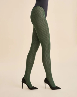 REYNA - dámske hrubé vzorované pan.nohavice 60 DEN 