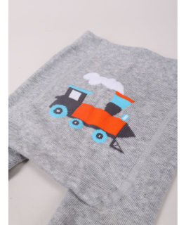 Detské bavlnené vzorované pančuchové nohavice s ABS