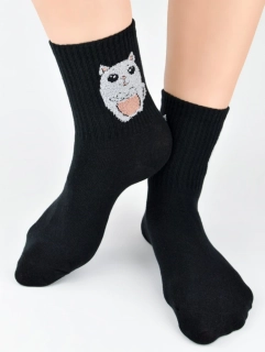 Bavlnené vzorované ponožky - MYŠ