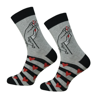 SRDIEČKA  bavlnené vzorované ponožky