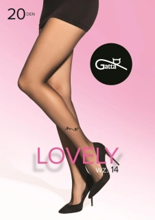 GATTA - LOVELY 14  dámske vzorované pančuchové nohavice 20den