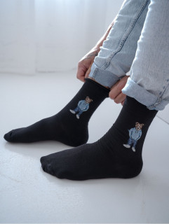 MEDVEĎ - pánske vzorované ponožky
