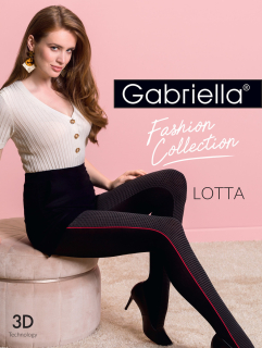 GABRIELLA - LOTTA 60 den vzorované pančuchové nohavice