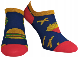 Veselé ponožky krátke - BURGER