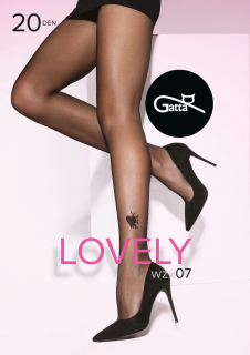 GATTA - LOVELY 07 dámske vzorované pančuchové nohavice 20den