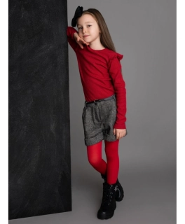 Detské microfibrové pancuchové nohavice 40 DEN červené