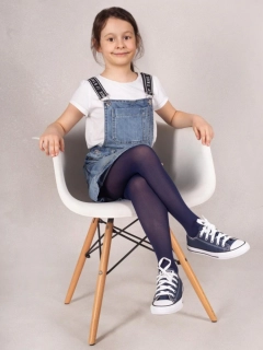 Detské microfibrové pančuchové nohavice 40 DEN tmavo modré