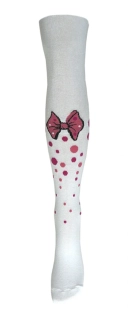 Dievčenské bavlnené vzorované pančuchové nohavice