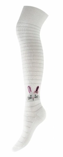 Dievčenské bavlnené vzorované pančuchové nohavice