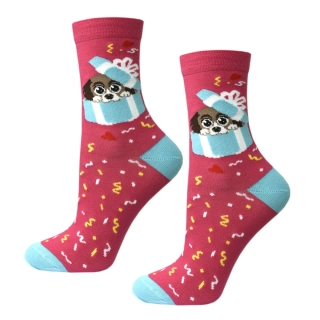 DARČEKOVÝ PSÍK - detské bavlnené ponožky