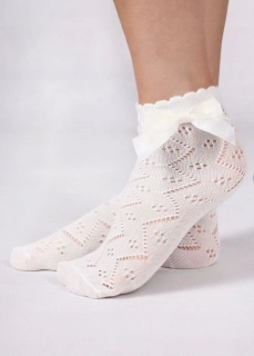 Detské ažurové ponožky s mašličku